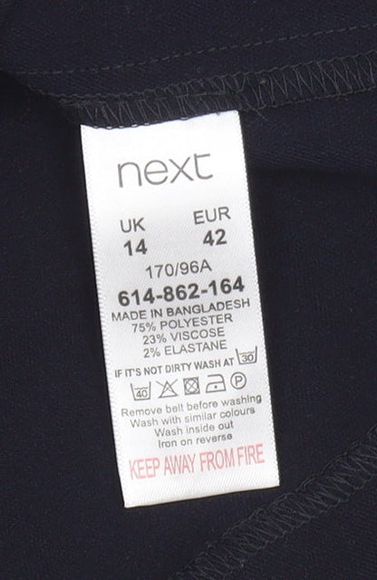 Next Women's Blue Shift Dress Size 14 with Belt