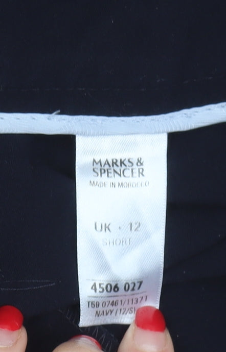 Womens UK Size 12 Marks and Spencer Regular Fit WorkwearBusiness Blue Trousers
