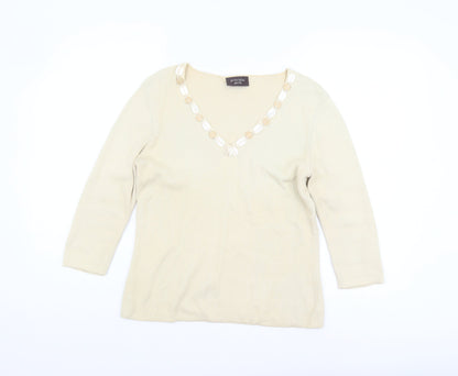 Womens UK Size 14 Principles Beige Pullover Jumper