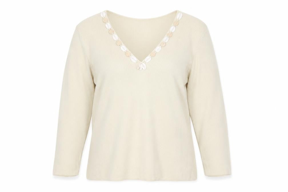 Womens UK Size 14 Principles Beige Pullover Jumper