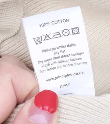 Womens UK Size 14 Principles Beige Pullover Jumper