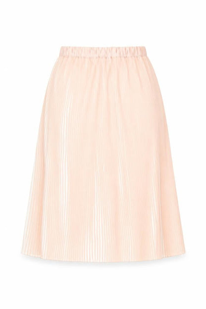 ADIVA Women's Beige Pleated Midi Skirt, Size M