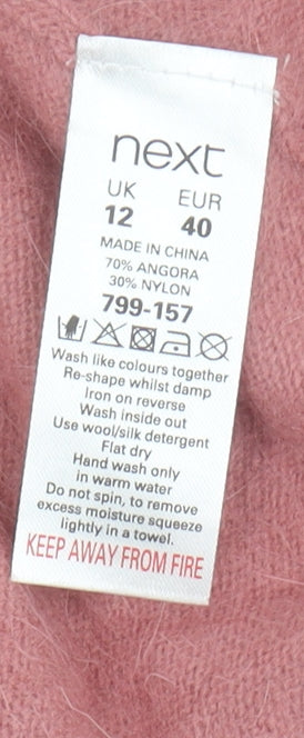 Womens UK Size 12 NEXT Pink Cardigan Jumper