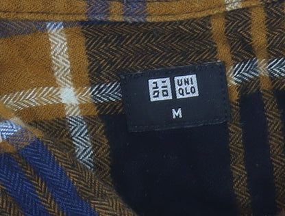 Uniqlo Men's Brown Plaid Long Sleeve Button-Up Shirt
