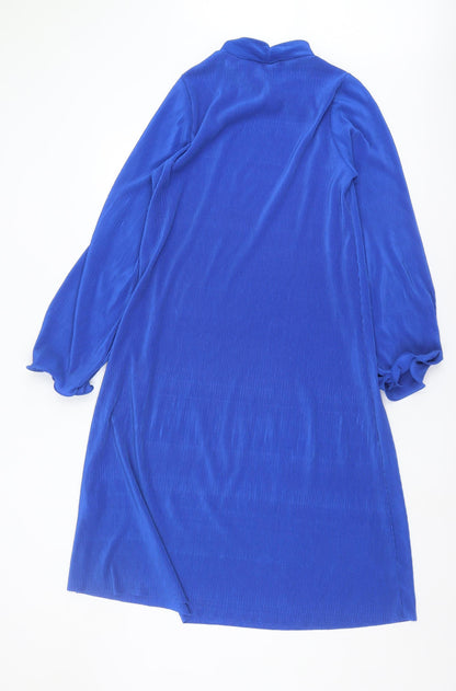 Zara Women's Blue Knee Length Shift Dress L