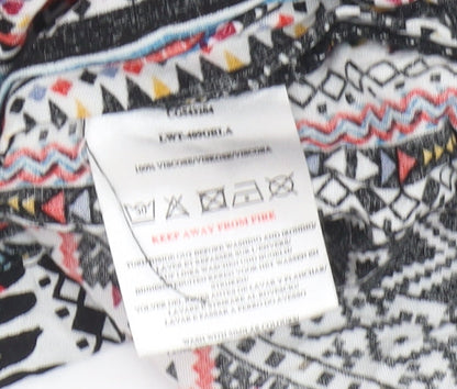 Womens UK Size XS Brave Soul Multicoloured Cropped Blouse