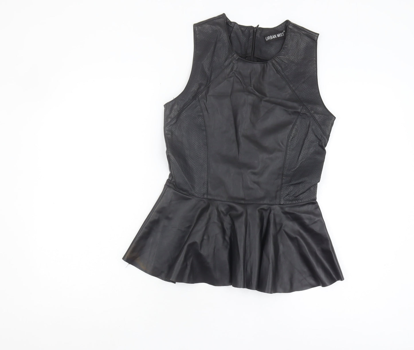 Womens UK Size M Urban Mist Black Basic Tank