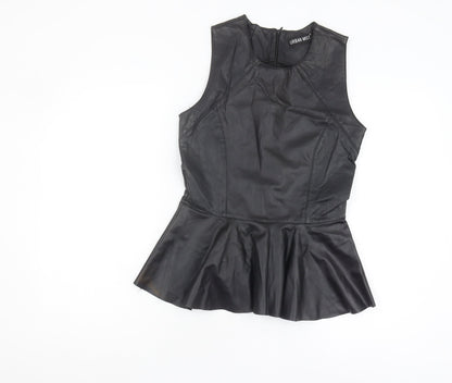 Womens UK Size M Urban Mist Black Basic Tank