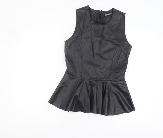 Womens UK Size M Urban Mist Black Basic Tank