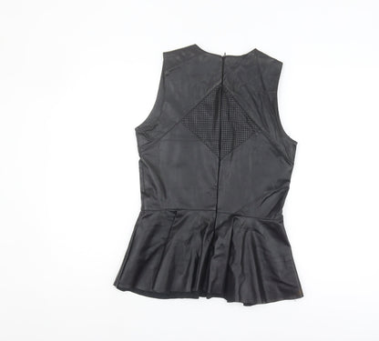 Womens UK Size M Urban Mist Black Basic Tank