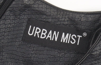 Womens UK Size M Urban Mist Black Basic Tank