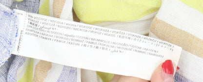 MNG Women's Multicoloured Striped Skirt Size 10