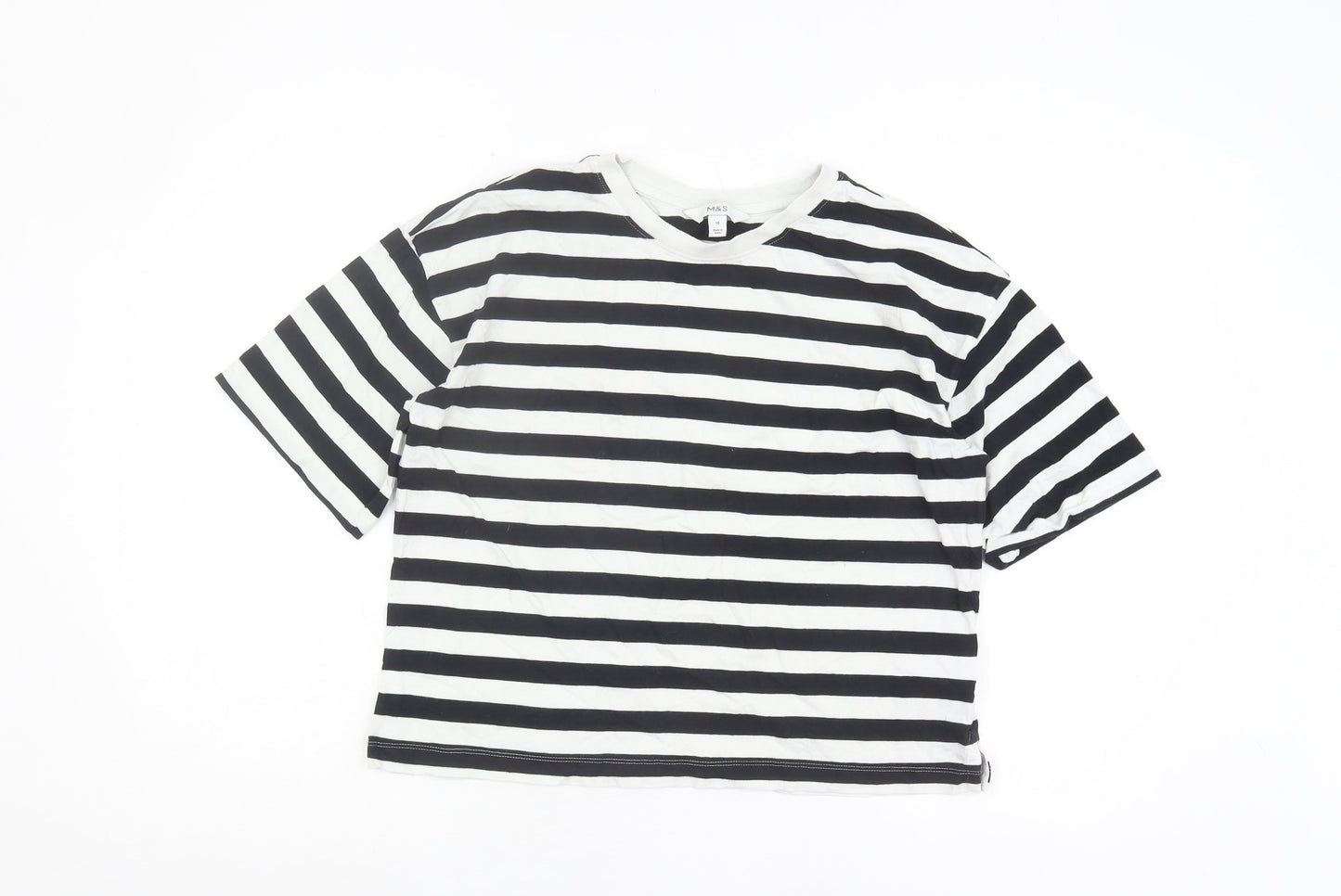 Womens UK Size 10 Marks and Spencer Multicoloured Basic T-Shirt