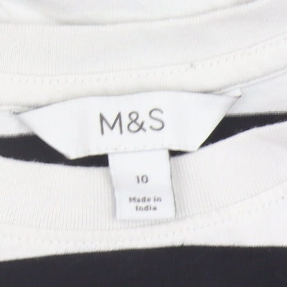 Womens UK Size 10 Marks and Spencer Multicoloured Basic T-Shirt