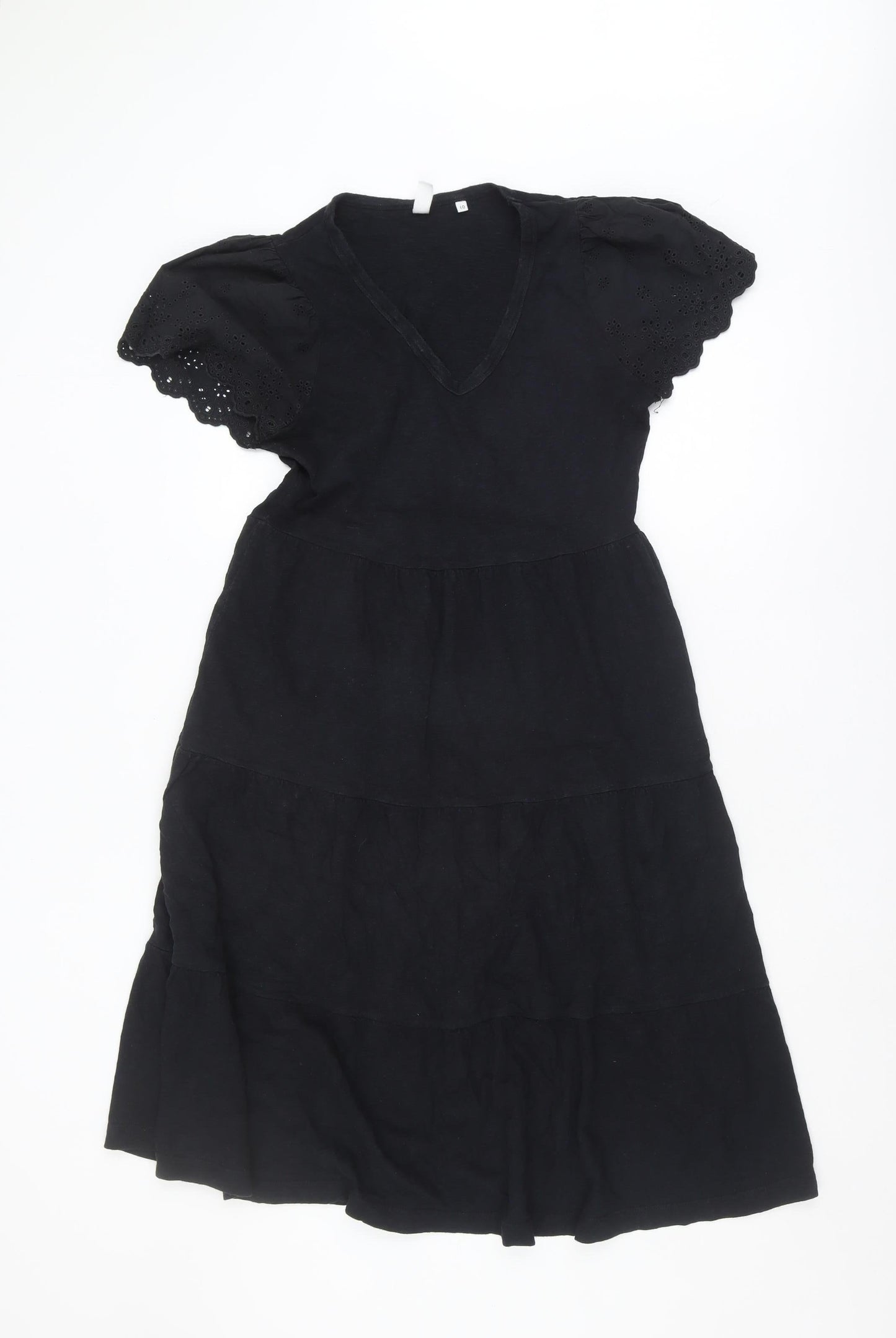 AND/OR Women's Black Midi Dress - Size 10
