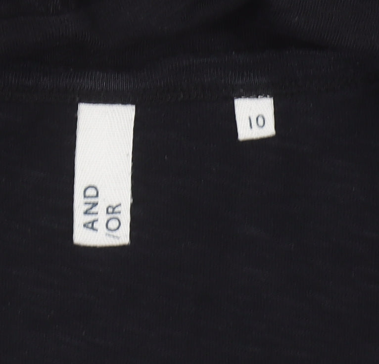 AND/OR Women's Black Midi Dress - Size 10