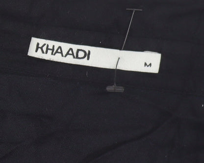 Khaadi Women's Black Embroidered Button-Up Shirt M