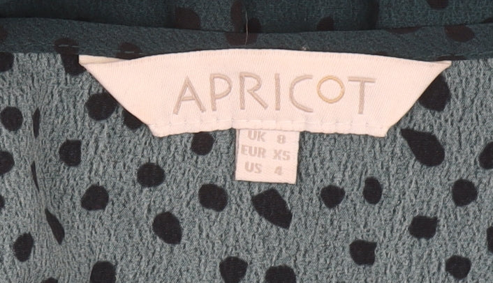 Apricot Women's Green Polka Dot Dress Size 8