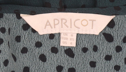 Apricot Women's Green Polka Dot Dress Size 8