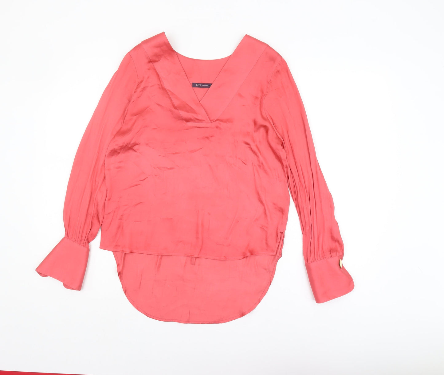 Womens UK Size 8 Marks and Spencer Pink Basic Blouse