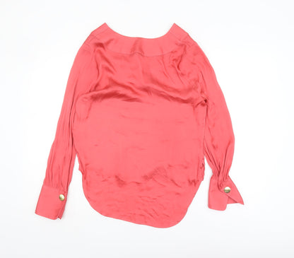 Womens UK Size 8 Marks and Spencer Pink Basic Blouse