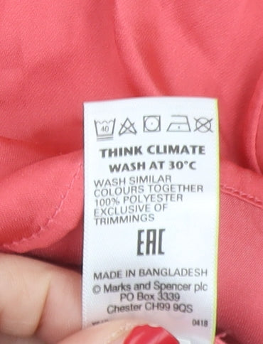 Womens UK Size 8 Marks and Spencer Pink Basic Blouse