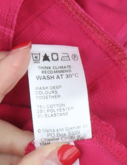 Womens UK Size 12 Marks and Spencer Pink Basic Blouse