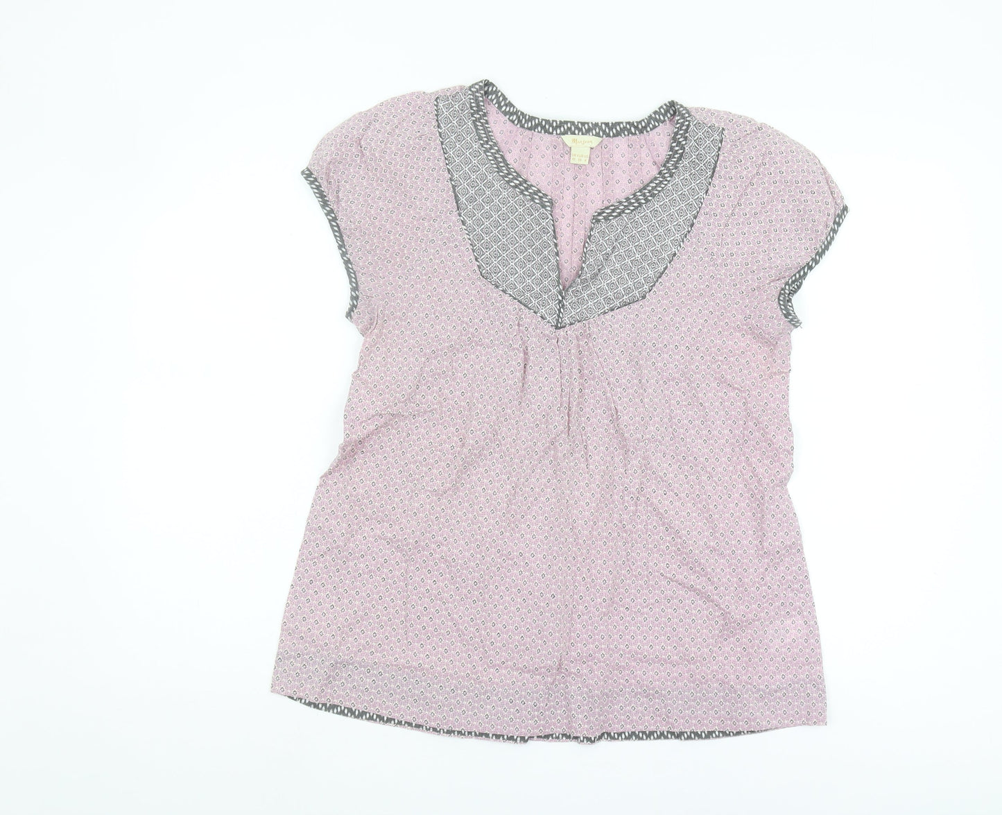 Womens UK Size 10 Monsoon Pink Tunic Blouse