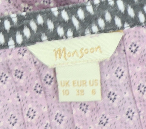Womens UK Size 10 Monsoon Pink Tunic Blouse