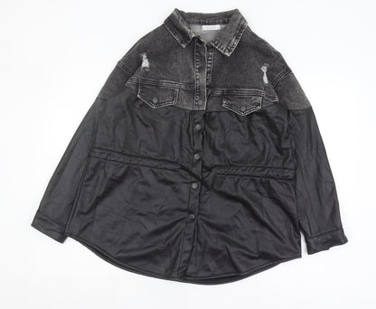 Barrels and Oil Women's Black Denim Jacket Size 12