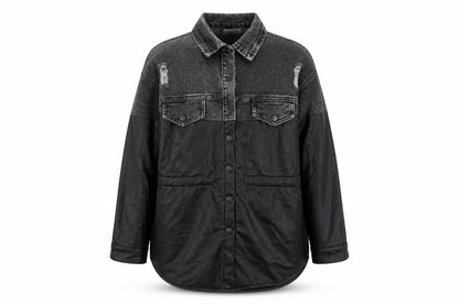 Barrels and Oil Women's Black Denim Jacket Size 12