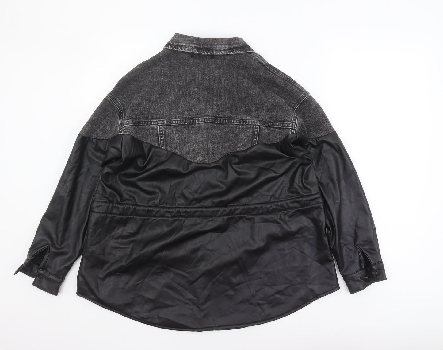 Barrels and Oil Women's Black Denim Jacket Size 12