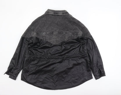 Barrels and Oil Women's Black Denim Jacket Size 12