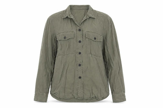 New Look Women's Green Button-Up Shirt