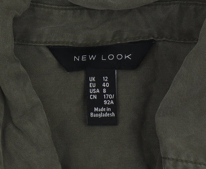 New Look Women's Green Button-Up Shirt