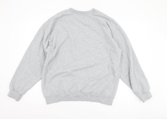 Mens UK Size M PRETTYLITTLETHING Grey Pullover Sweatshirt