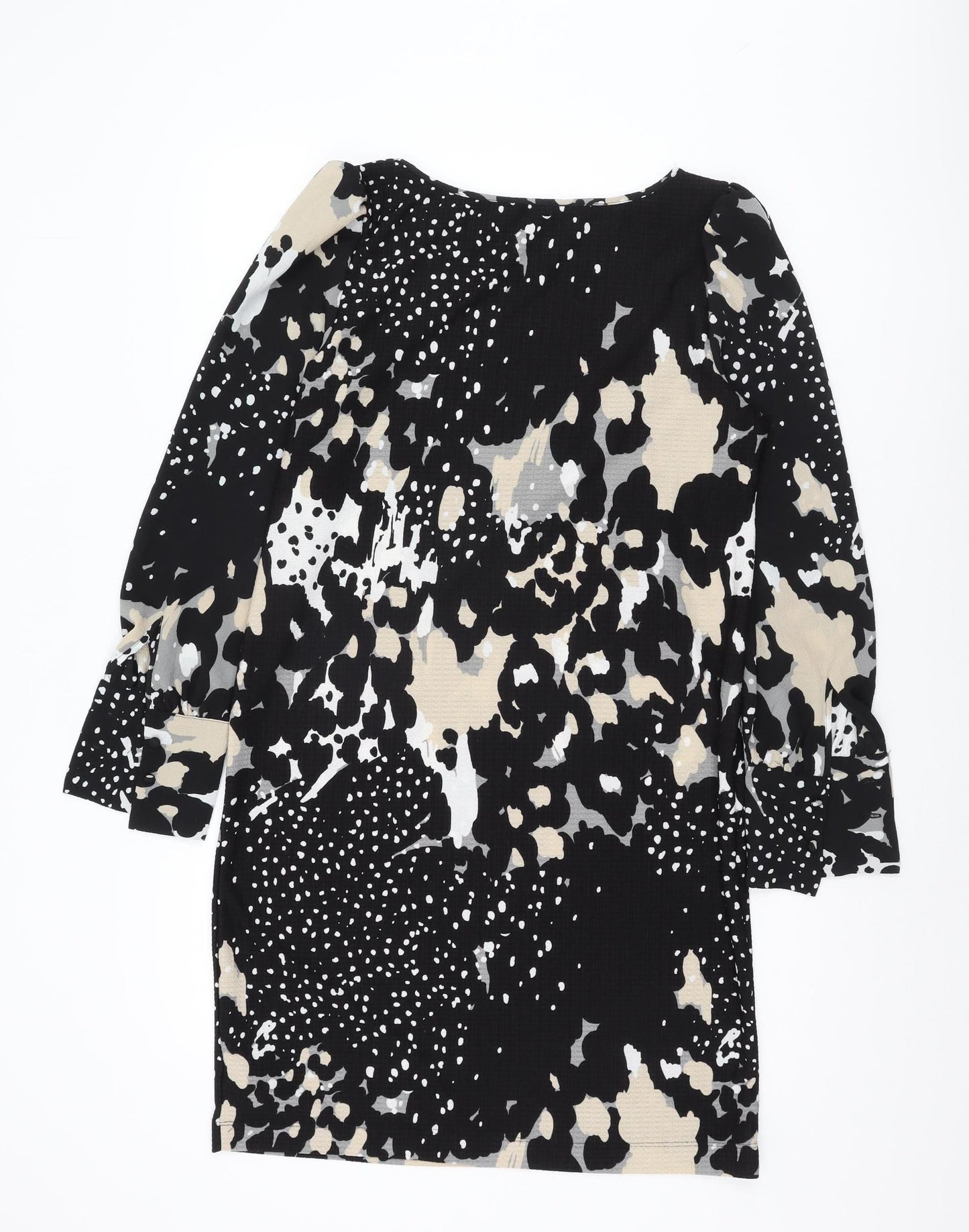 Next Women's Black Knee Length Shift Dress Size 10
