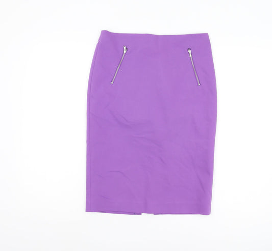 Marks and Spencer Women's Purple Pencil Skirt Size 10