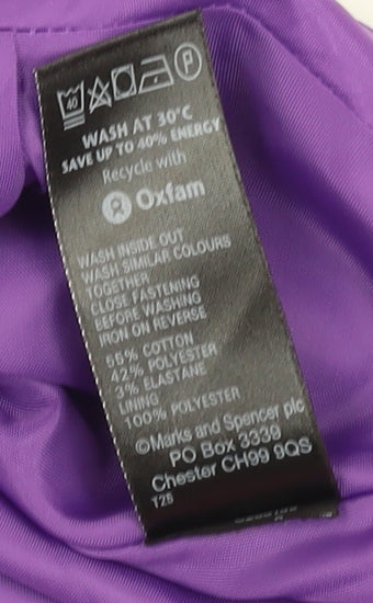 Marks and Spencer Women's Purple Pencil Skirt Size 10