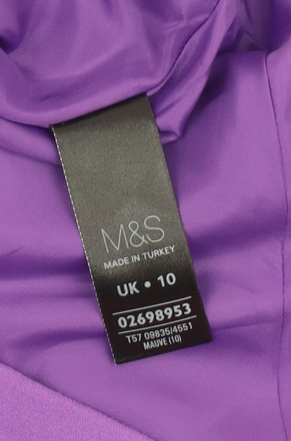 Marks and Spencer Women's Purple Pencil Skirt Size 10