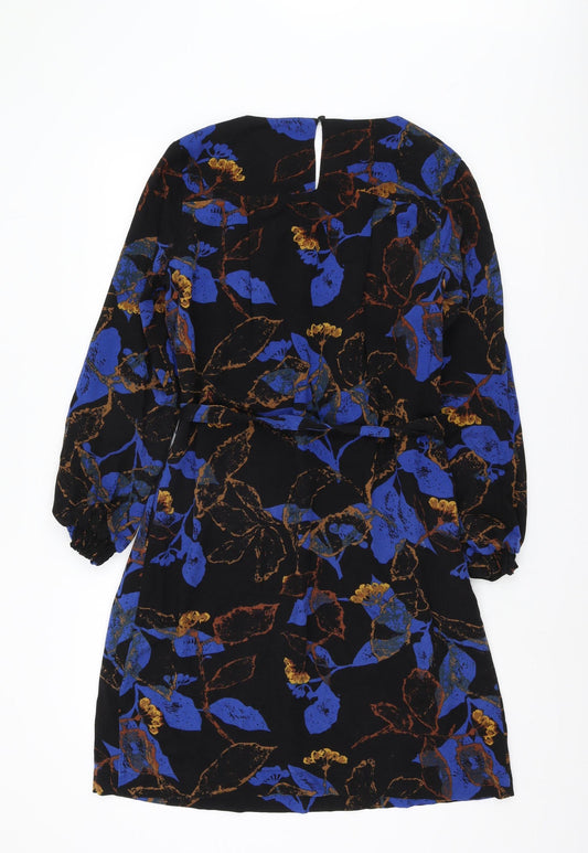 Thought Women's Black Floral Shift Dress Size 14