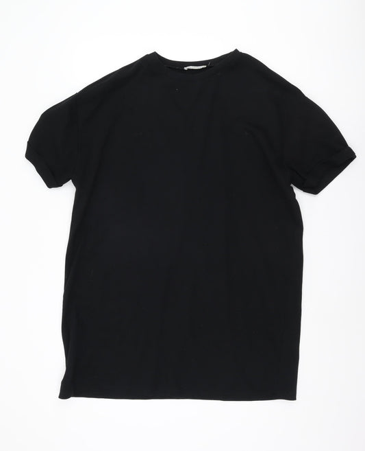 Zara Women's Black T-Shirt Dress Size 2