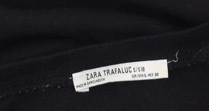 Zara Women's Black T-Shirt Dress Size 2