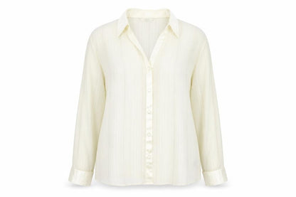Womens UK Size 14 Marks and Spencer Beige Basic Button-Up