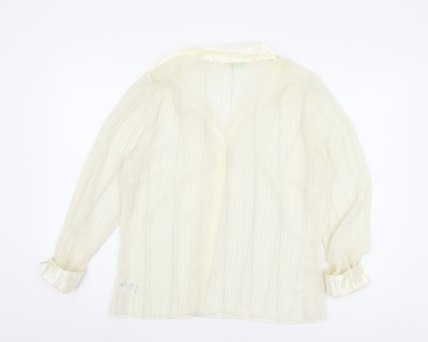 Womens UK Size 14 Marks and Spencer Beige Basic Button-Up