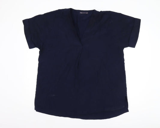 Womens UK Size 16 Marks and Spencer Blue Basic Blouse