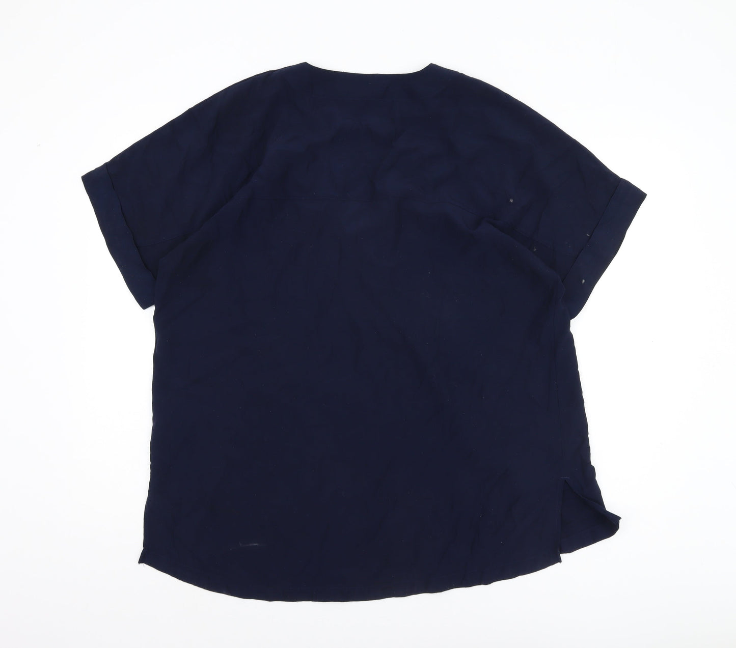 Womens UK Size 16 Marks and Spencer Blue Basic Blouse