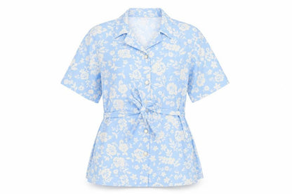 Womens UK Size 12 Damart Blue Basic Blouse