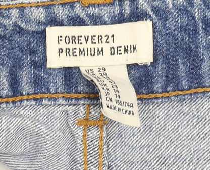 Forever 21 Women's Blue Cut-Off Denim Shorts Size 8