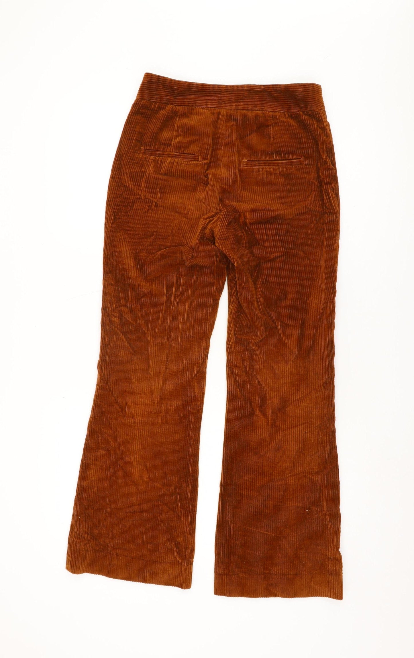 Womens UK Size XS Zara Regular Fit Casual Brown Trousers